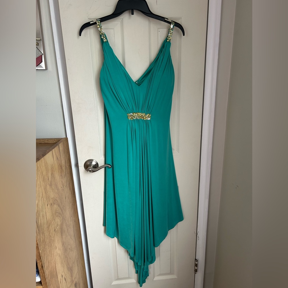 Aidan Mattox - Jersey knit dress with crystals.